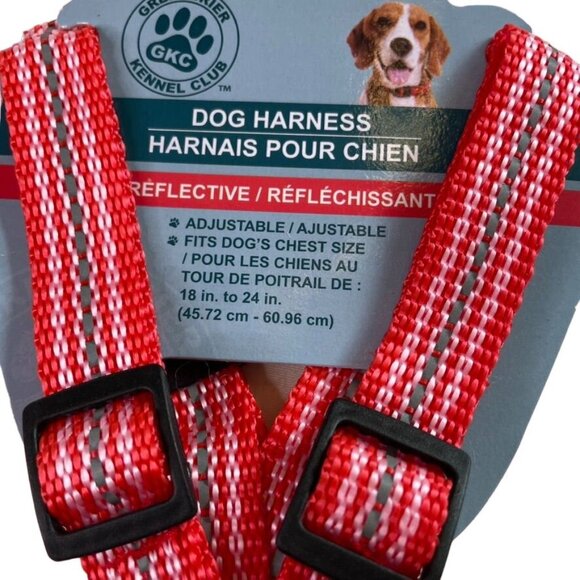 Adjustable Reflective Dog Harness Strap u Chest Size 18 in to 24 in Medium - Picture 2 of 4